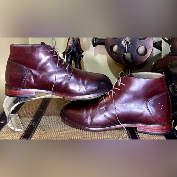 EUC Nisola “Emilio” Chukka Boots Leather Upper Brown/Cordovan Size 11 - Picture 12 of 16